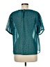 CAbi 100% Polyester Teal Short Sleeve Blouse Size M - photo 2