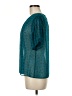 CAbi 100% Polyester Teal Short Sleeve Blouse Size M - photo 5