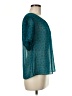 CAbi 100% Polyester Teal Short Sleeve Blouse Size M - photo 4