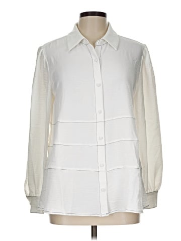 G by Giuliana Rancic Long Sleeve Blouse (view 1)