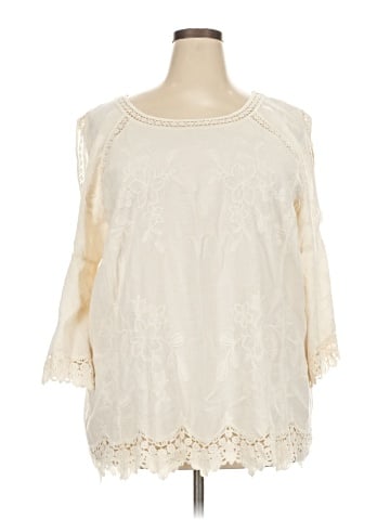 Solitaire 3/4 Sleeve Blouse (view 1)