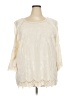 Solitaire Ivory 3/4 Sleeve Blouse Size 3X - photo 1