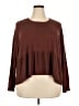 Arula Maroon Brown Long Sleeve Top Size 3X - photo 1