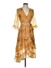 Storia 100% Polyester Paisley Gold Cocktail Dress Size S - photo 1