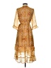 Storia 100% Polyester Paisley Gold Cocktail Dress Size S - photo 2