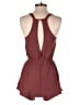 Derek Heart Solid Burgundy Romper Size S - photo 2