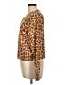 J.Crew 100% Wool Animal Print Brown Long Sleeve Top Size L - photo 5