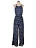 Everly 100% Rayon Paisley Blue Jumpsuit Size S - photo 1