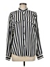 Marna Ro Stripes Ivory Long Sleeve Blouse Size M - photo 1