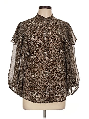 Saloni 3/4 Sleeve Silk Top (view 1)