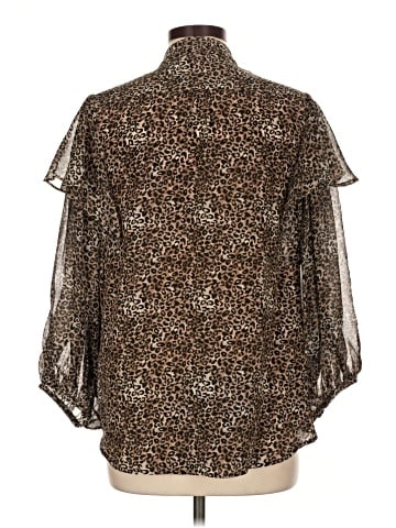 Saloni 3/4 Sleeve Silk Top (view 2)