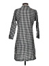 Madison Checkered-gingham Gray Casual Dress Size XS - photo 2