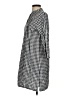 Madison Checkered-gingham Gray Casual Dress Size XS - photo 5
