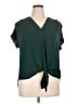 Beacon 100% Polyester Green Short Sleeve Blouse Size XL - photo 1