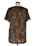 Amaryllis Animal Print Brown Short Sleeve Top Size XL - photo 2
