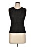 Plisse Black Sleeveless Top Size L - photo 1
