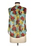 Collective Concepts 100% Polyester Floral Teal Sleeveless Blouse Size M - photo 2