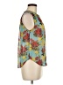 Collective Concepts 100% Polyester Floral Teal Sleeveless Blouse Size M - photo 4