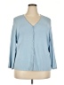 Finity Blue 3/4 Sleeve Blouse Size 3X - photo 1