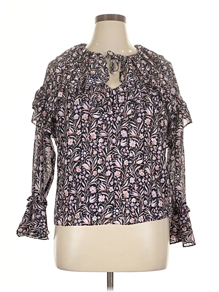 Pre-owned Jcrew Long Sleeve Blouse In Pink