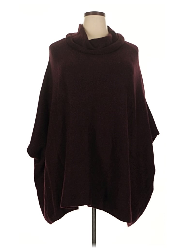 Pre-owned Lane Bryant Poncho In Burgundy