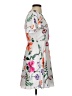 Express 100% Polyester Floral Gray Cocktail Dress Size 2 - photo 4