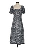 Unbranded Print Gray Casual Dress Size S - photo 2