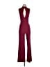 Bebe Solid Burgundy Jumpsuit Size S - photo 1