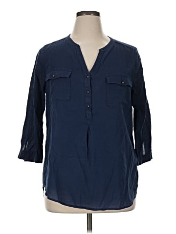St. John's Bay 3/4 Sleeve Button-Down Shirt (view 1)