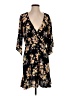 Unbranded 100% Rayon Floral Black Cocktail Dress Size S (estimated) - photo 1