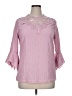 Unbranded 100% Polyester Pink 3/4 Sleeve Blouse Size XL - photo 1