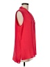 T Tahari 100% Polyester Red Sleeveless Blouse Size M - photo 4