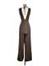 TOBI 100% Polyester Solid Brown Jumpsuit Size XS - photo 2