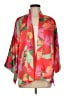Chico's 100% Polyester Tropical Orange Kimono Size M - photo 1