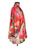 Chico's 100% Polyester Tropical Orange Kimono Size M - photo 4