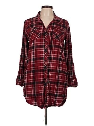 Love Tree 3/4 Sleeve Button-Down Shirt (view 1)