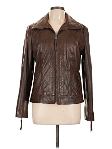 MICHAEL Michael Kors Leather Jacket (view 1)