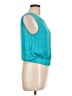 Naked Zebra 100% Polyester Teal Sleeveless Blouse Size L - photo 4
