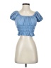 Capella Apparel Blue Short Sleeve Top Size S - photo 1