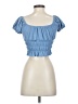 Capella Apparel Blue Short Sleeve Top Size S - photo 2