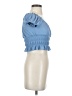 Capella Apparel Blue Short Sleeve Top Size S - photo 4