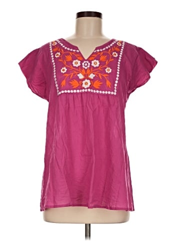 Anandas Collection Short Sleeve Blouse (view 1)