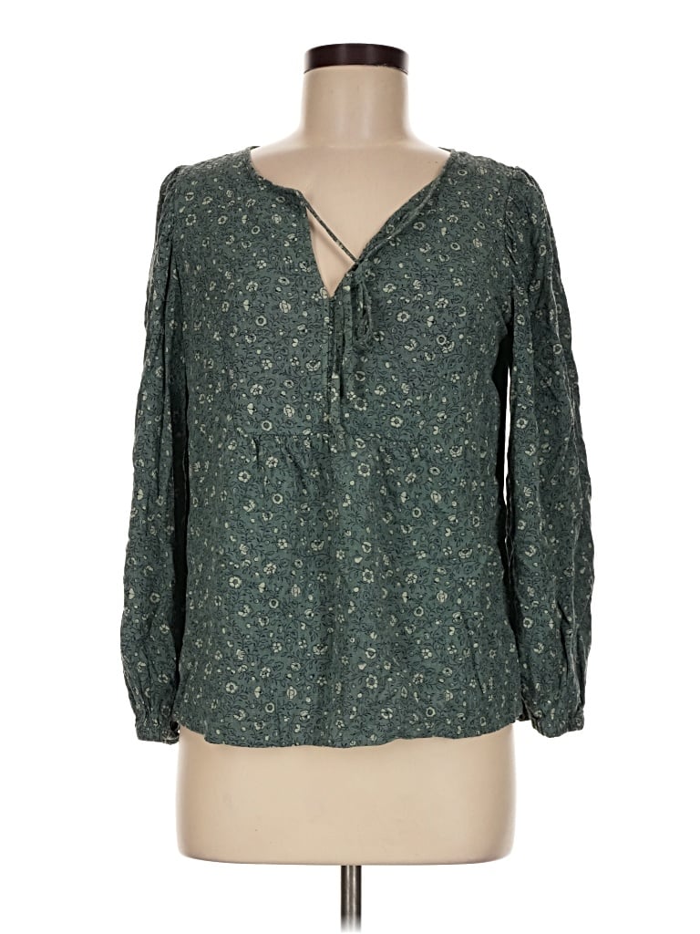 Pre-owned Universal Thread 3/4 Sleeve Blouse In Green