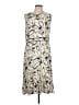 Talbots 100% Polyester Print Ivory Cocktail Dress Size 12 - photo 1