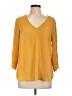 ModCloth 100% Polyester Yellow 3/4 Sleeve Blouse Size L - photo 1