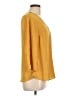ModCloth 100% Polyester Yellow 3/4 Sleeve Blouse Size L - photo 4