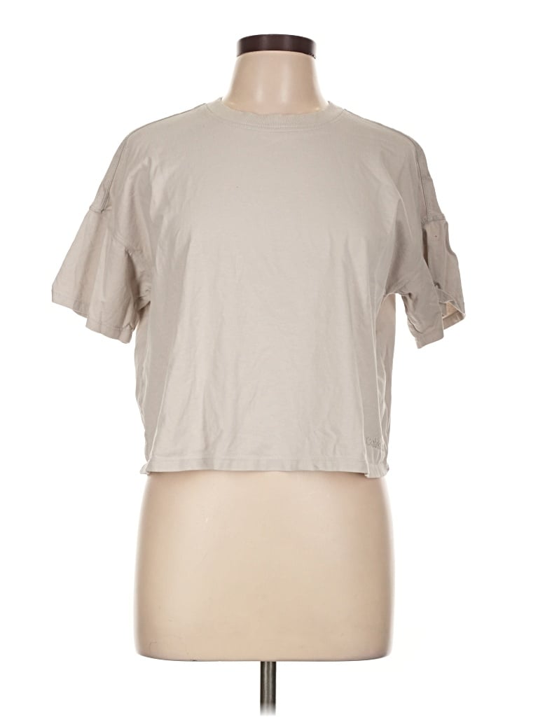 Pre-owned Calvin Klein Performance Short Sleeve T-shirt In Tan