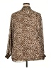 Torrid 100% Polyester Animal Print Brown Long Sleeve Blouse Size 3X Plus (3) - photo 2