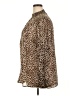 Torrid 100% Polyester Animal Print Brown Long Sleeve Blouse Size 3X Plus (3) - photo 5