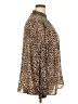 Torrid 100% Polyester Animal Print Brown Long Sleeve Blouse Size 3X Plus (3) - photo 4